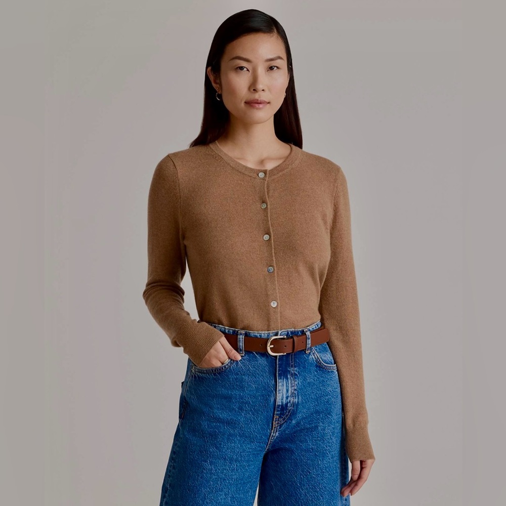 Quince Mongolian Cashmere Cardigan Sweater Size XS